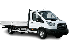 Van Hire Durham - White Ford Transit Dropside Van - Van hire Durham